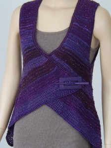 Purple Majestic Vest, designed by Maxine Pike